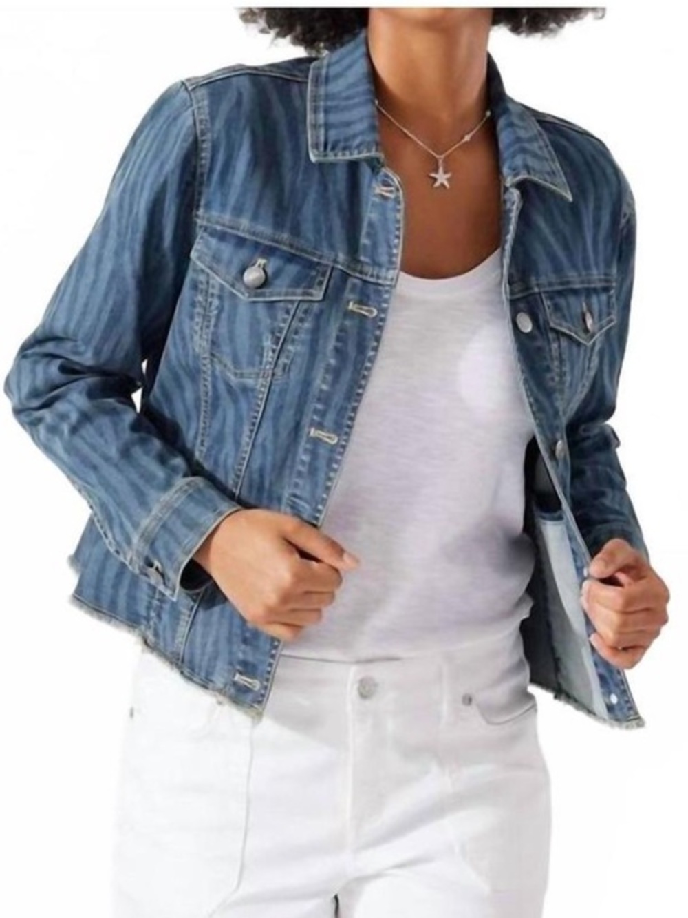 Tommy Bahama Denim Jacket Zesty Zebra Breakwater Wash
